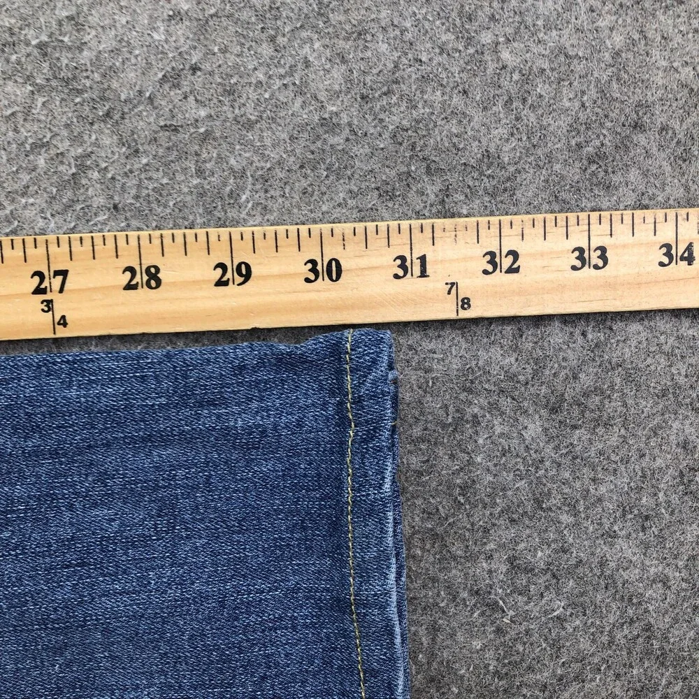 True Religion Geno Jeans Mens 34 Blue Medium Wash Relaxed Slim Straight Denim
